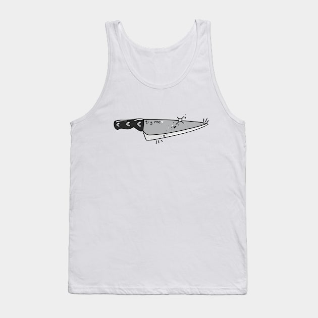 Try me greyscale Tank Top by Maxineart